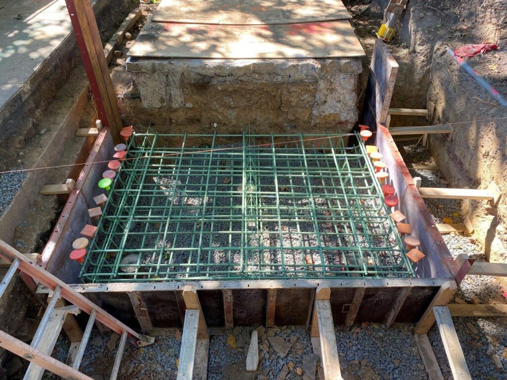 Foundation slab installation work for the Track 2 Egress Headhouse is now complete.